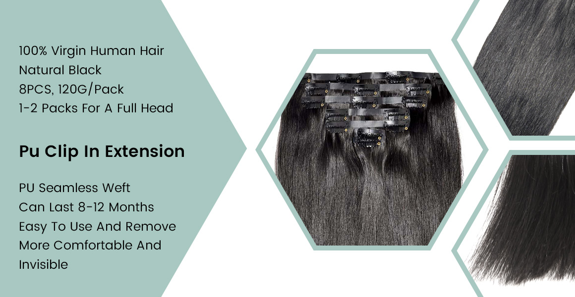 Seamless PU Clip In Extensions
