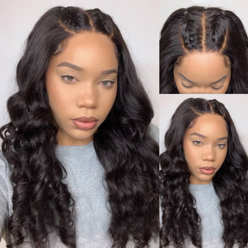 6x6 lace closure wig loose deep wave wig