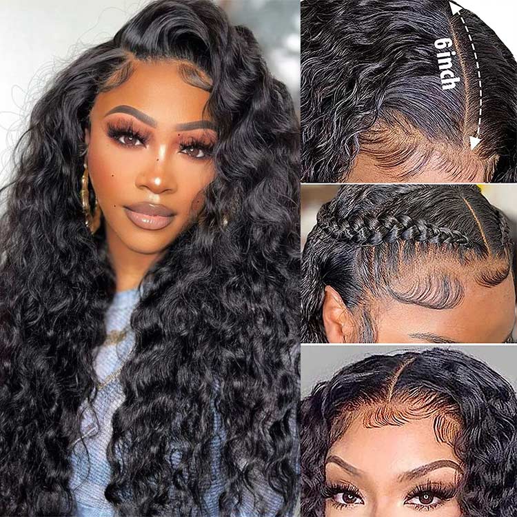 6x6 lace closure wig loose deep wave wig